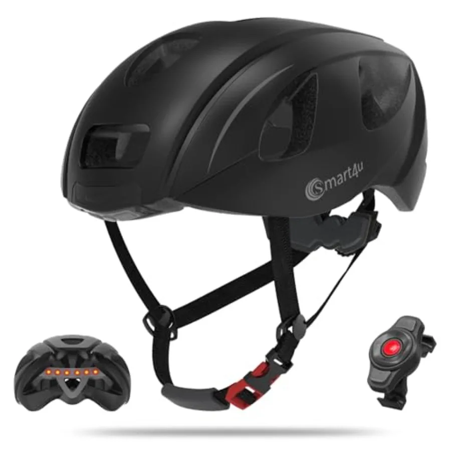 

Urban commuter bike helmet for adults, CPSC certified polycarbonate shell in matte black with enhanced ventilation and adjustab