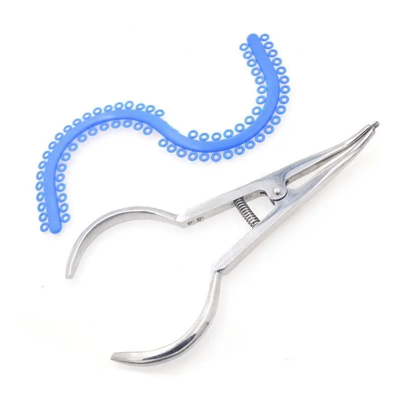 

Dental Ring Placement Device Rubber Band Placement Pliers Orthodontic Forceps Tool Open The Pliers Laboratory Tool high hardness