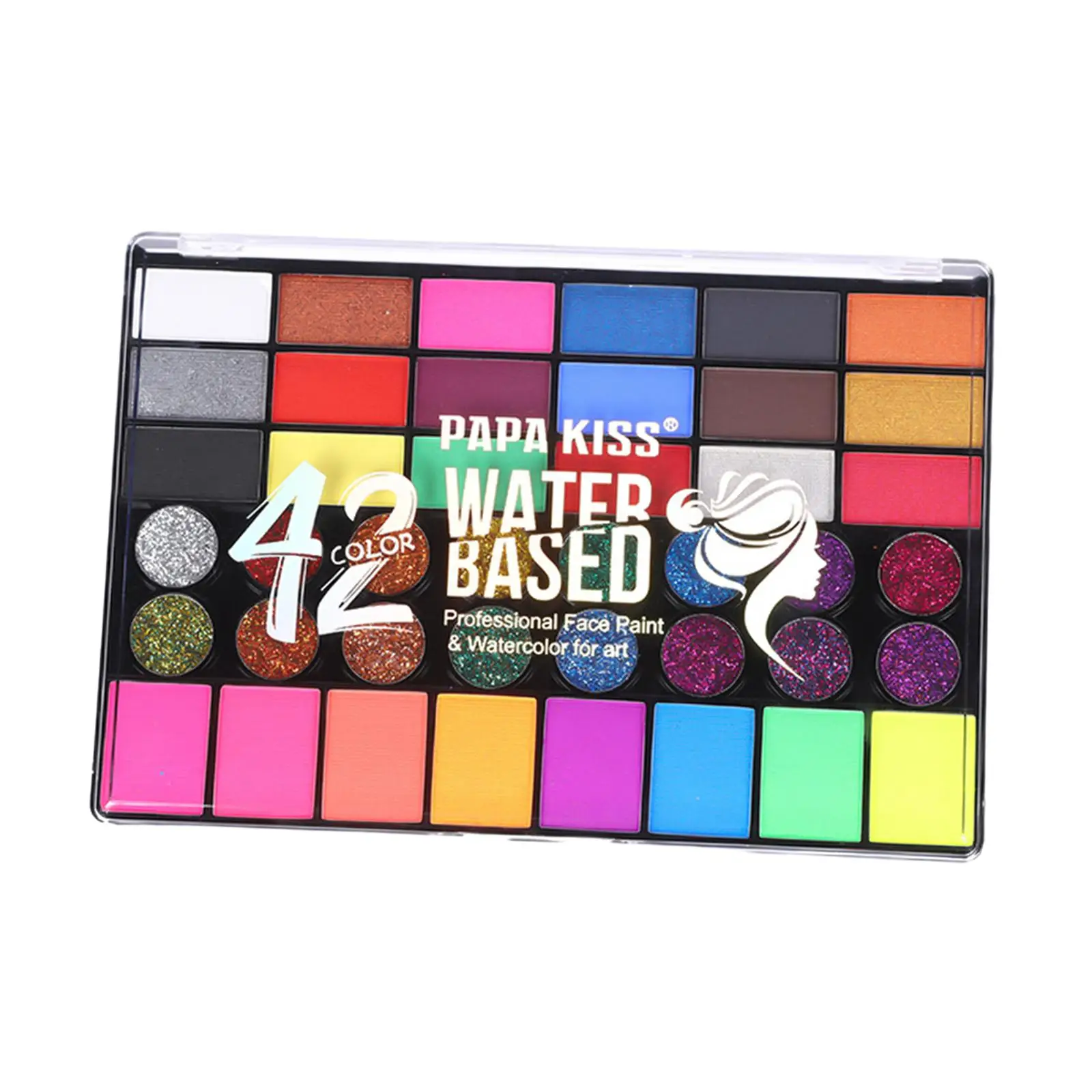顔と体のペイントパレット 水性顔料 グリッター グロー ネオン フェスティバル パーティー アーティスティック メイクアップキット コスプレ ステージ用