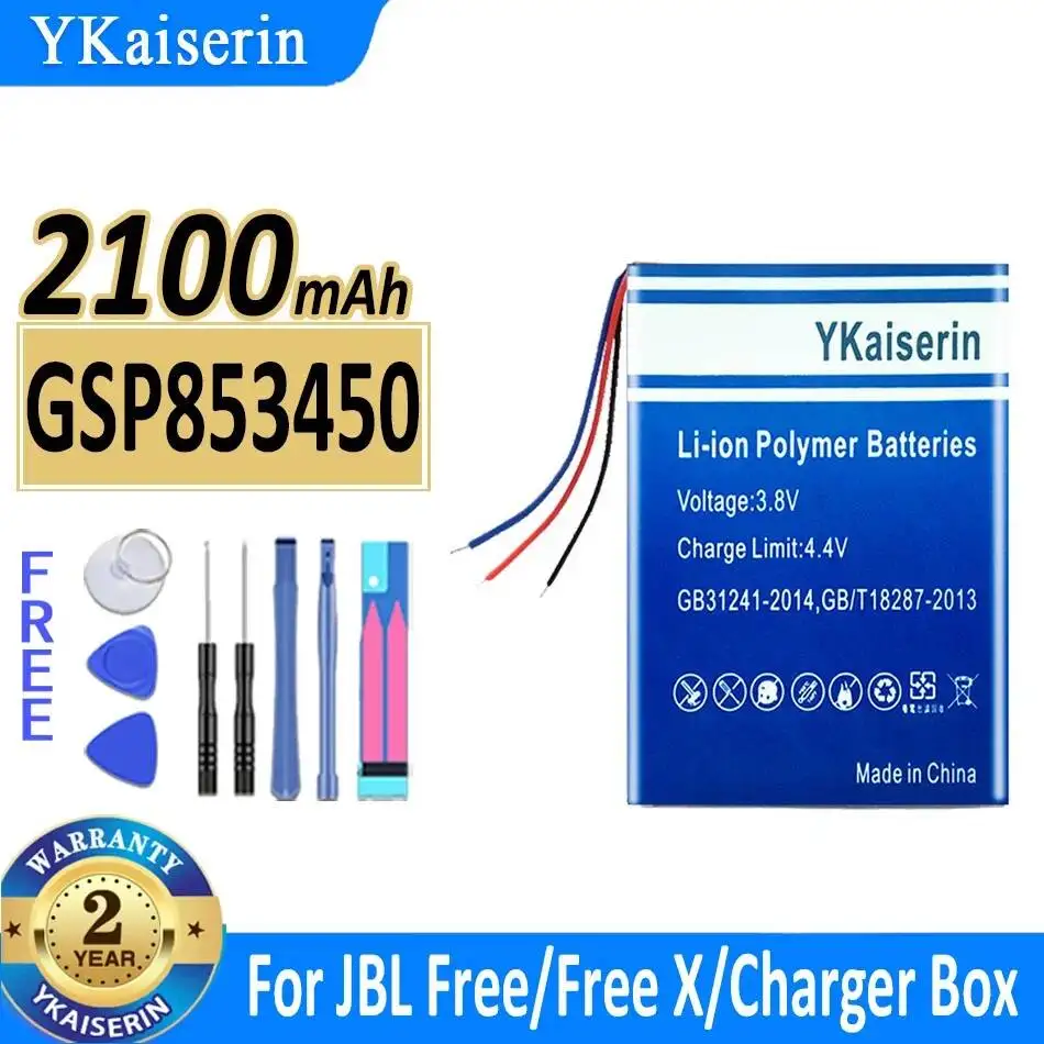 

Reliable Power Supply GSP853450 Tws True Wireless Earbuds Headphone Charging Case Battery 2100mAh For Jbl Free,Free X