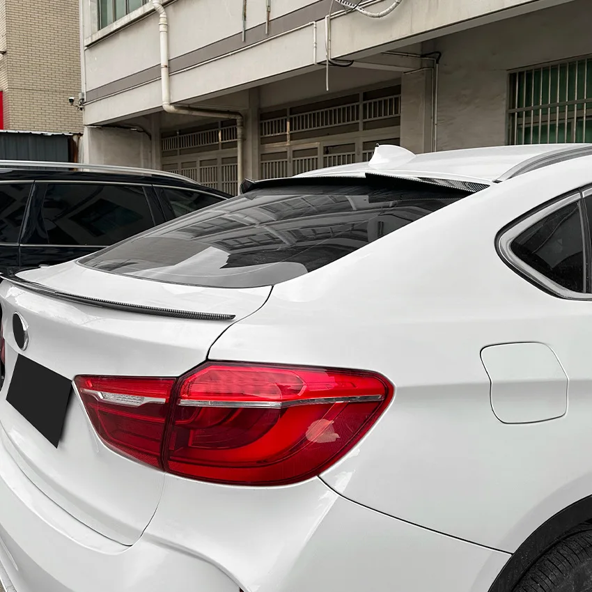 Adatto per BMW X6 F16 2015-2019 Modifica transfrontaliera esterna dello spoiler posteriore dell'ala superiore