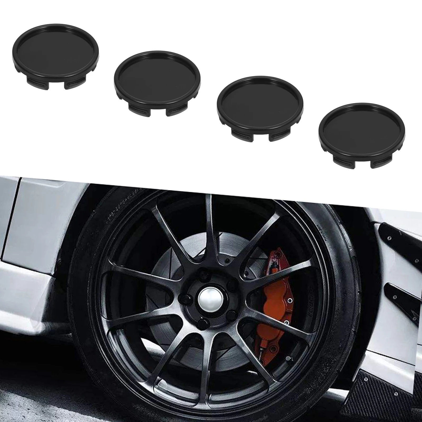 4PCS 55mm Car Wheel Center Caps Hub Tyre Rim Hub Cap Cover Universal ABS Car Wheel Center Caps ABS Material