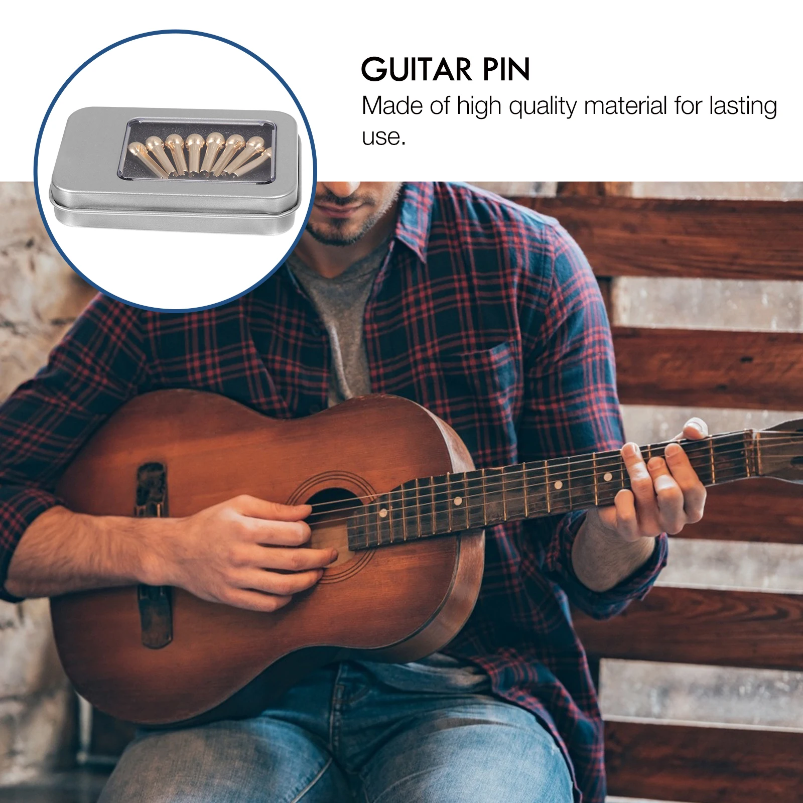 

Guitar Stringed Cone Instrument Fittings Accessories Supply Pin Accessory Gadget Bridge Peg