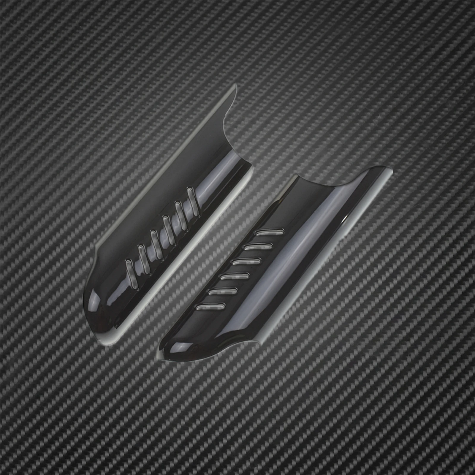 2XMotorcycle Fork Lower Leg Deflectors Shield Cover For Harley Touring FLHT Road King Street Road Glide FLHX CVO FLHXSE 2000-13