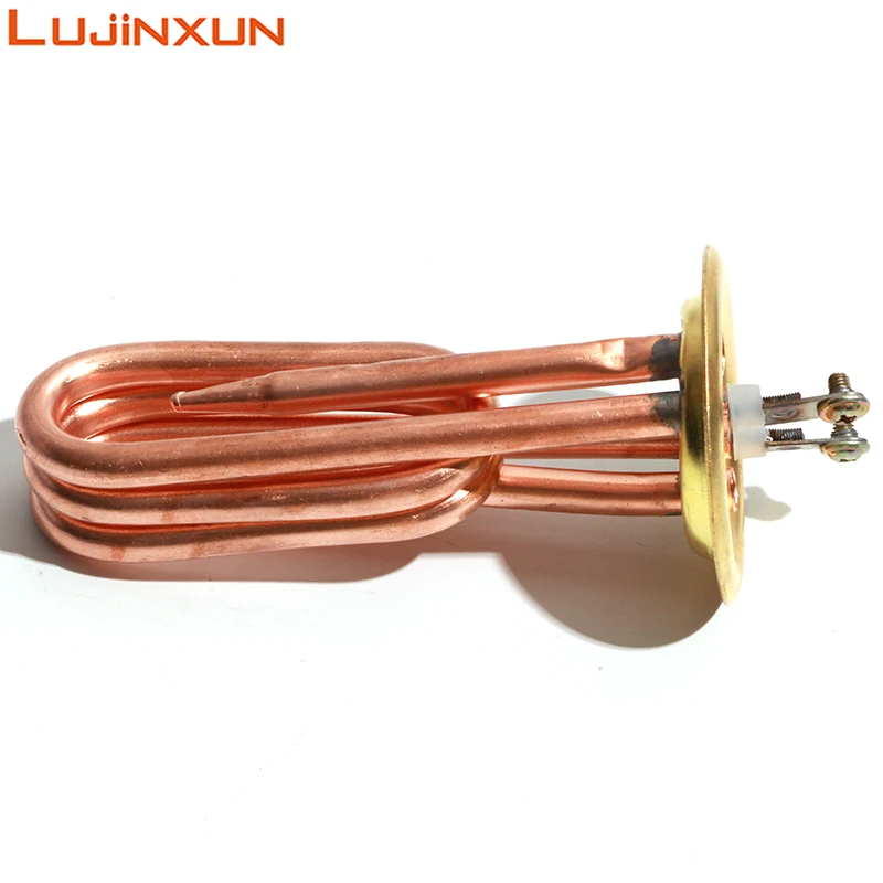 LUJINXUN Electric Heating Element 220V Boiling Water heater 2KW/3KW Red Copper Tube Flange/Disc 63mm