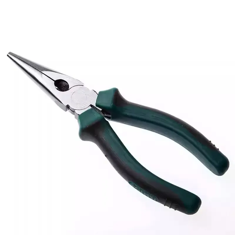 SATA 70101A Pointed Nose Pliers 6 Inch High Hardness Sharp Jaws Cut Flat Wear Resistant Durable Wide Application Range