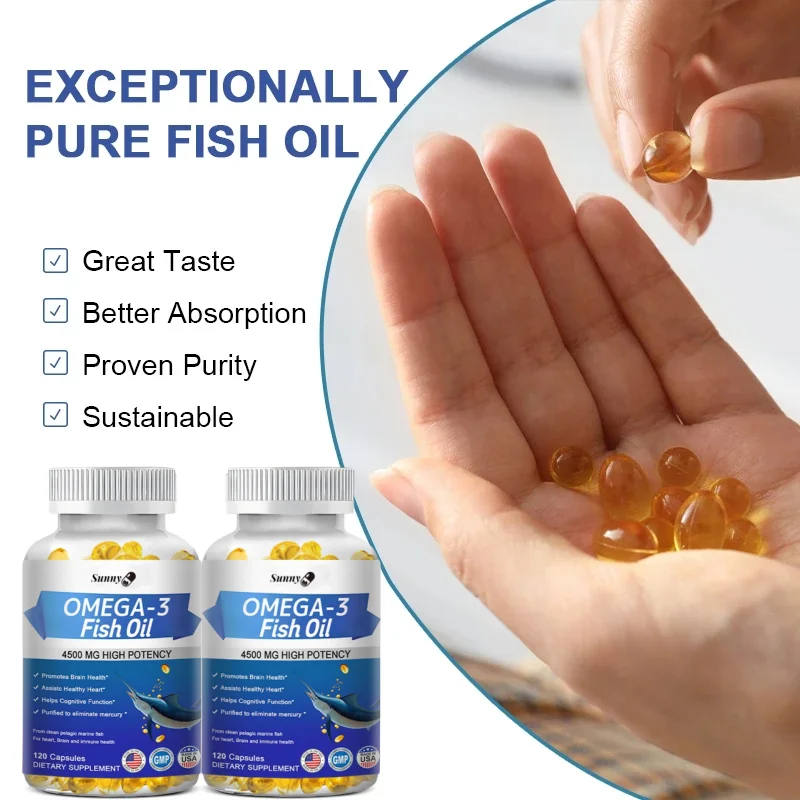 Omega-3 fish oil-benefits the cardiovascular system, protects eye fatigue, cognitive function, and learning ability