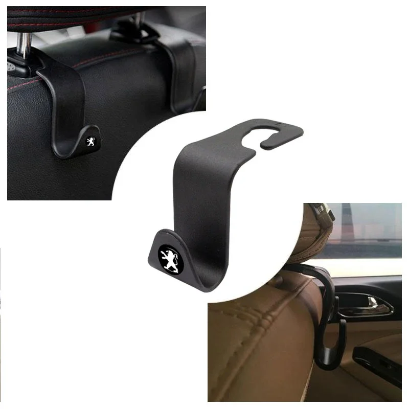 2Pcs Auto Seat Hook Storage Hanger Car Accessories For Peugeot 206 307 308 207 3008 208 407 508 2008 5008 301 406 RCZ CC SW