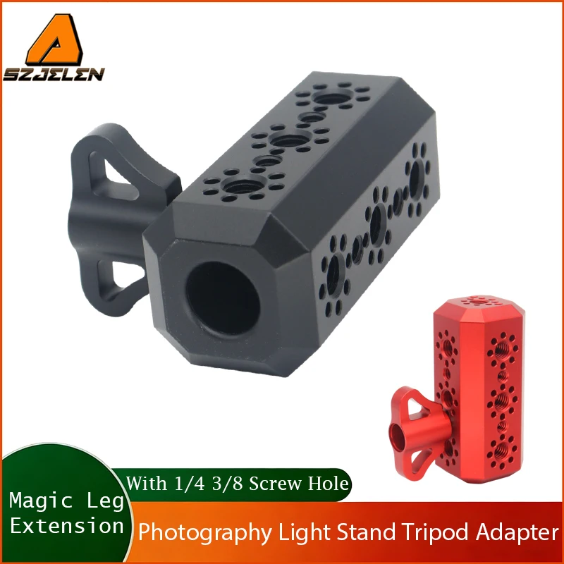 Universal Camera Connector Equipments Photography Light Stand Tripod Adapter Magic leg extension With 1/4 3/8 screw hole