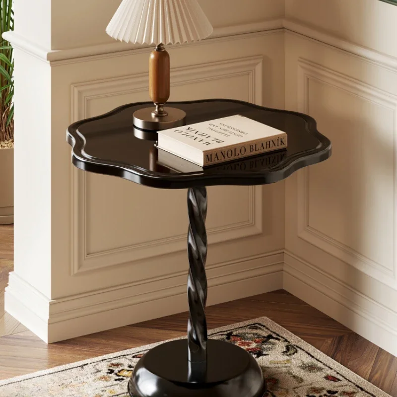 Sofa Side Table Bedroom Bedside Desk Small Round Table Plastic Desktop Metal Coffee Table Living Room Furniture