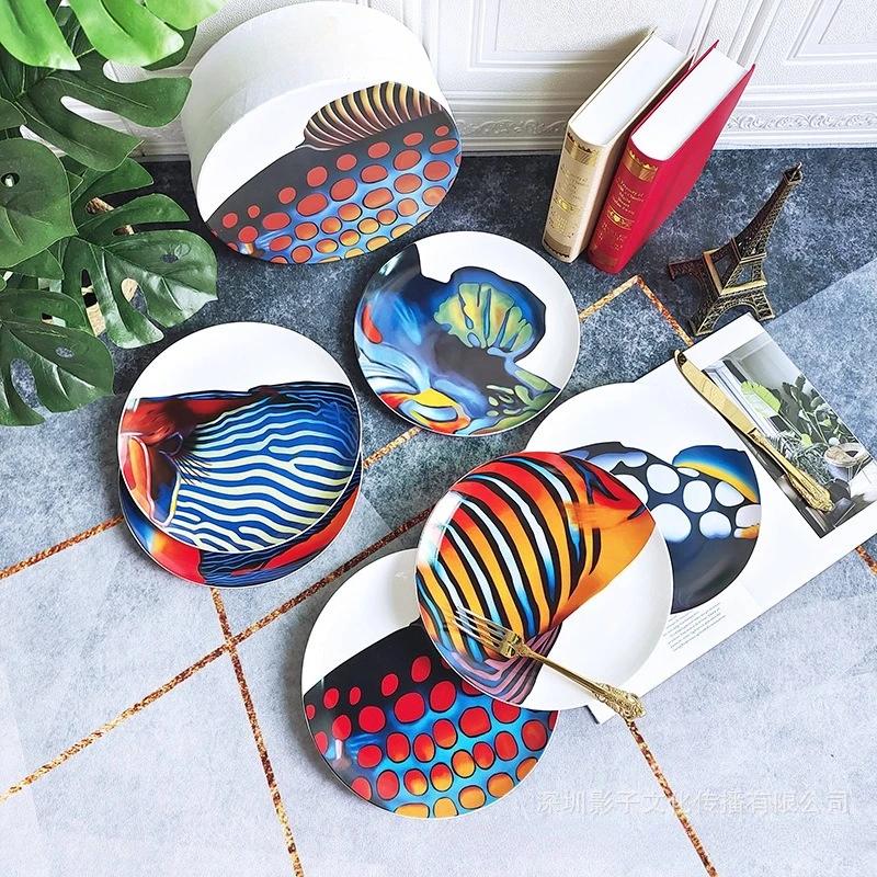 مجموعة أطباق ستيك صينية فريدة من نوعها من أطباق باردة غربية إبداعية وأطباق عشاء أنيقة وتغليف صندوق هدايا للاستخدام المنزلي والمقهى #5