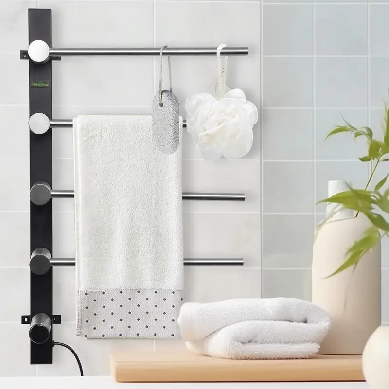 Bathroom Towel Warmer Stainless Steel Heated Towel Rack Temperature Control Heating Electric Drying Rack for Bathroom Hotel