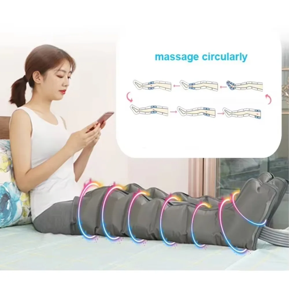 Easy Use Health Care 6 Chamber Air Compression Recovery Boots Lymphatic Drainage Muscle Relaxation Leg Masasager