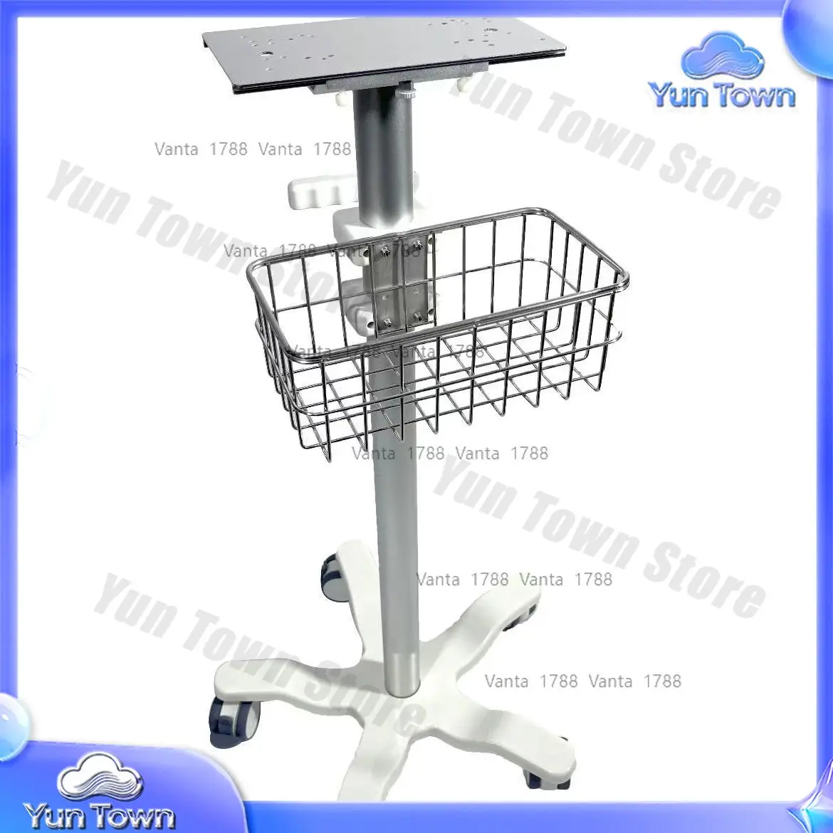 New Patient Use Aluminium Alloy Universal Mobile Stand Trolley Cart
