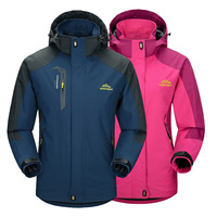 Camping Hiking Jacket Men Autumn Outdoor Sports Coats Climbing Trekking Windbreaker Travel Waterproof Jackets Black