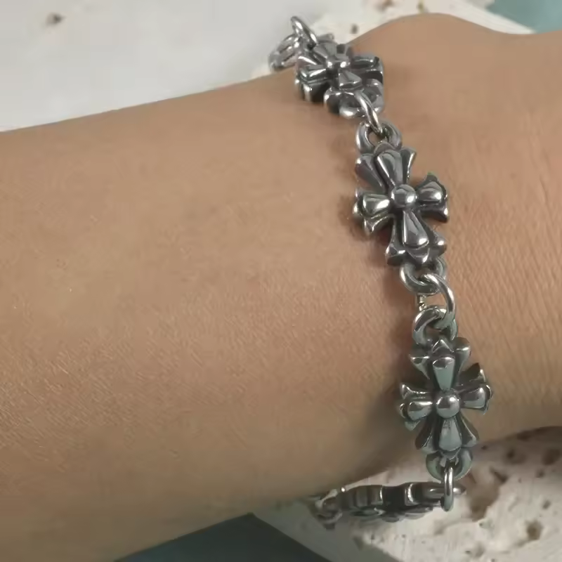 Vintage Gothic Cross Patchwork Bracelet for Men and Women Fashion Personalized Jewelry Accessories Hip Hop Rock Party Gifts - AliExpress 36