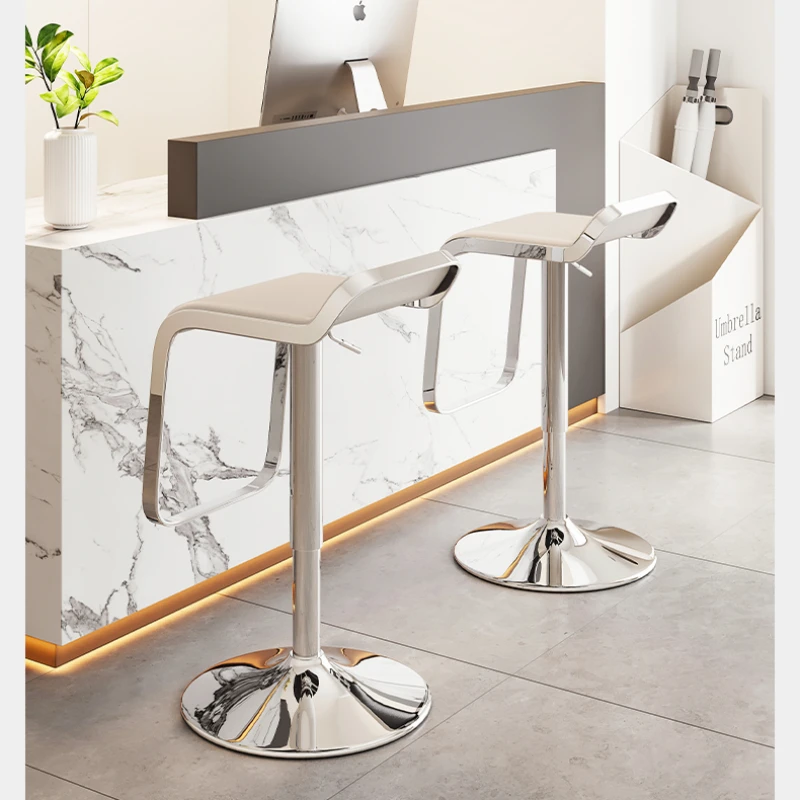 

Swivel Vanity Bar Stool Design Manicure Salon Breakfast High Dining Chairs Reception Counter Cadeiras Bar Furniture YX50BY