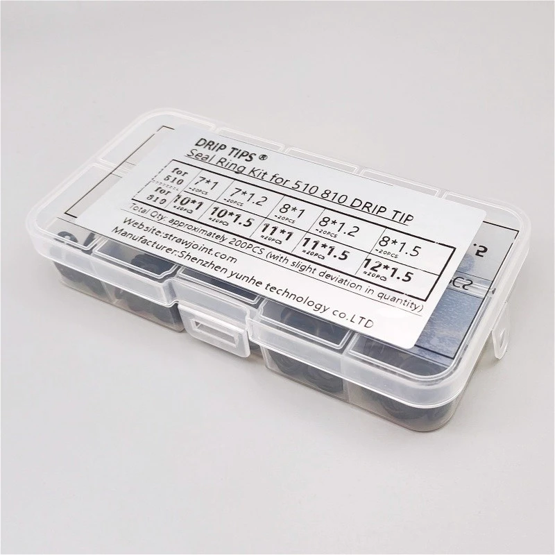 

1 коробка, комплект нитриловых уплотнений NBR для 510 810 DRIP TIPS, 1 коробка