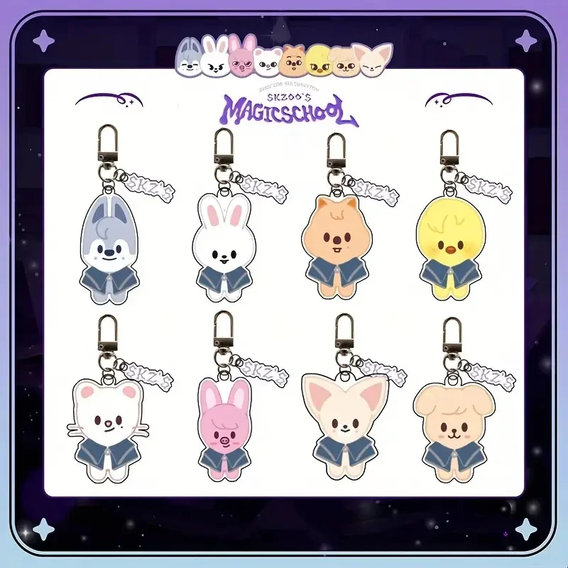 Miniso New Fashion K-Pop Acrylic Keychain Double-Sided Cartoon Design For Bags Fan Gifts Single Party Christmas Party Accessory