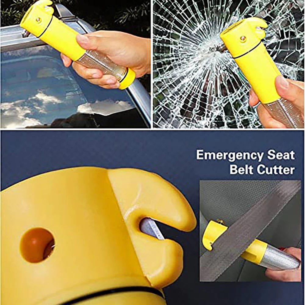 Multifunction Signal Light Car Broken Window Tool Safety Hammer Strobe / Always Bright for Help Alarm Warning Light Camping