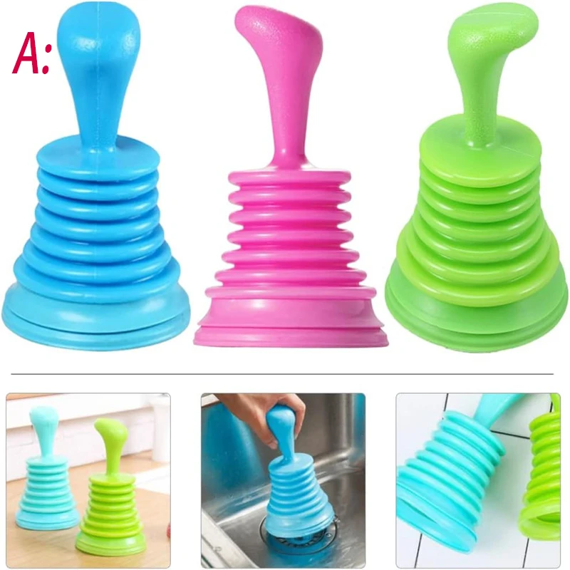 Ventosa de dragado de tuberías, émbolo de inodoro, prensa limpia, tubo de drenaje del fregadero, buster de baño, removedor de obstrucciones, herramienta de émbolo de goma