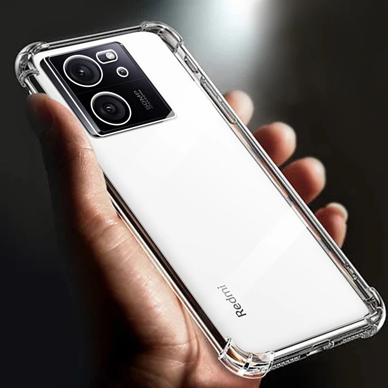 Thickened Airbag Shockproof Clear Soft Tpu Phone Case For Xiaomi Redmi K60 case 5g Transparent Back Cover k 50 40 s ultra pro