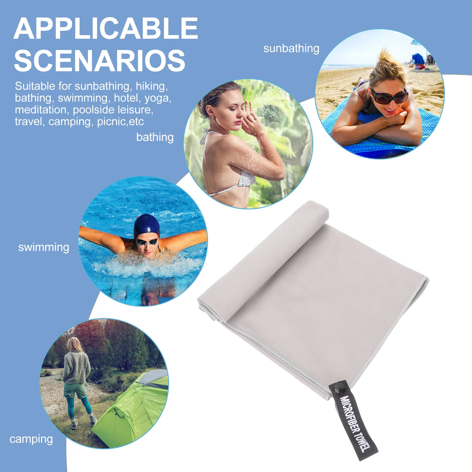 منشفة رياضية خارجية سريعة الجفاف من الألياف الدقيقة لليوجا والجولف واللياقة البدنية ومضات ساخنة هدايا الصيف منشفة اليوغا هدايا الصيف #5