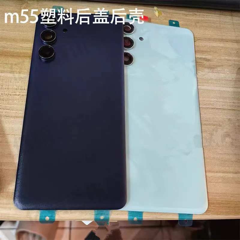 Корпус M55, для Samsung Galaxy M55 5G M556, задняя крышка аккумулятора, ремонт, замена задней крышки двери + объектив камеры