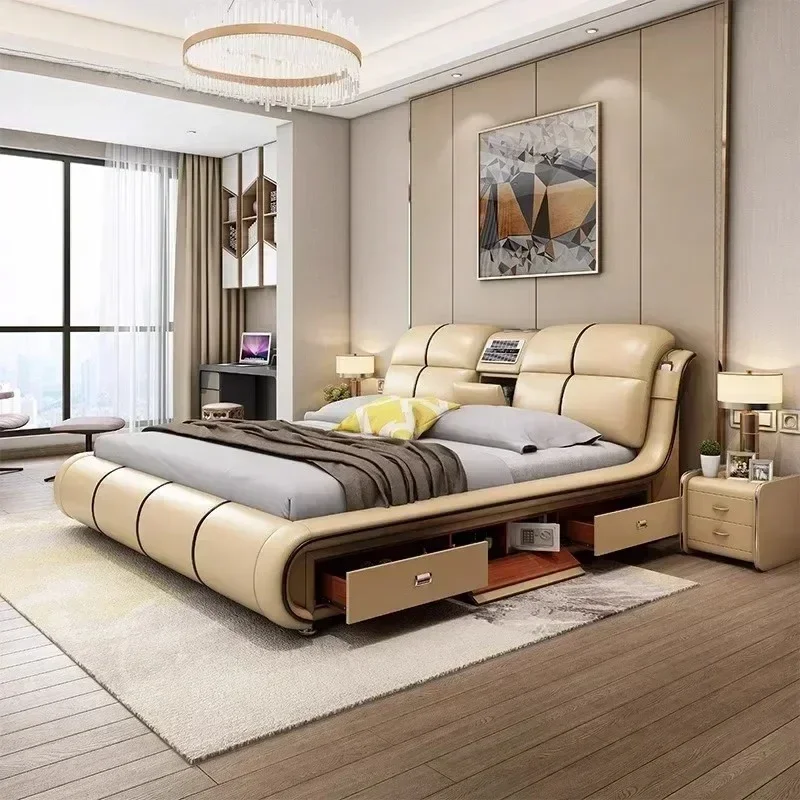 Cama Queen De madera De lujo Para adultos, cajón doble Para niños, Cama Queen De tamaño completo, Cama De lujo Para Dormitorio, conjunto De muebles Para el hogar