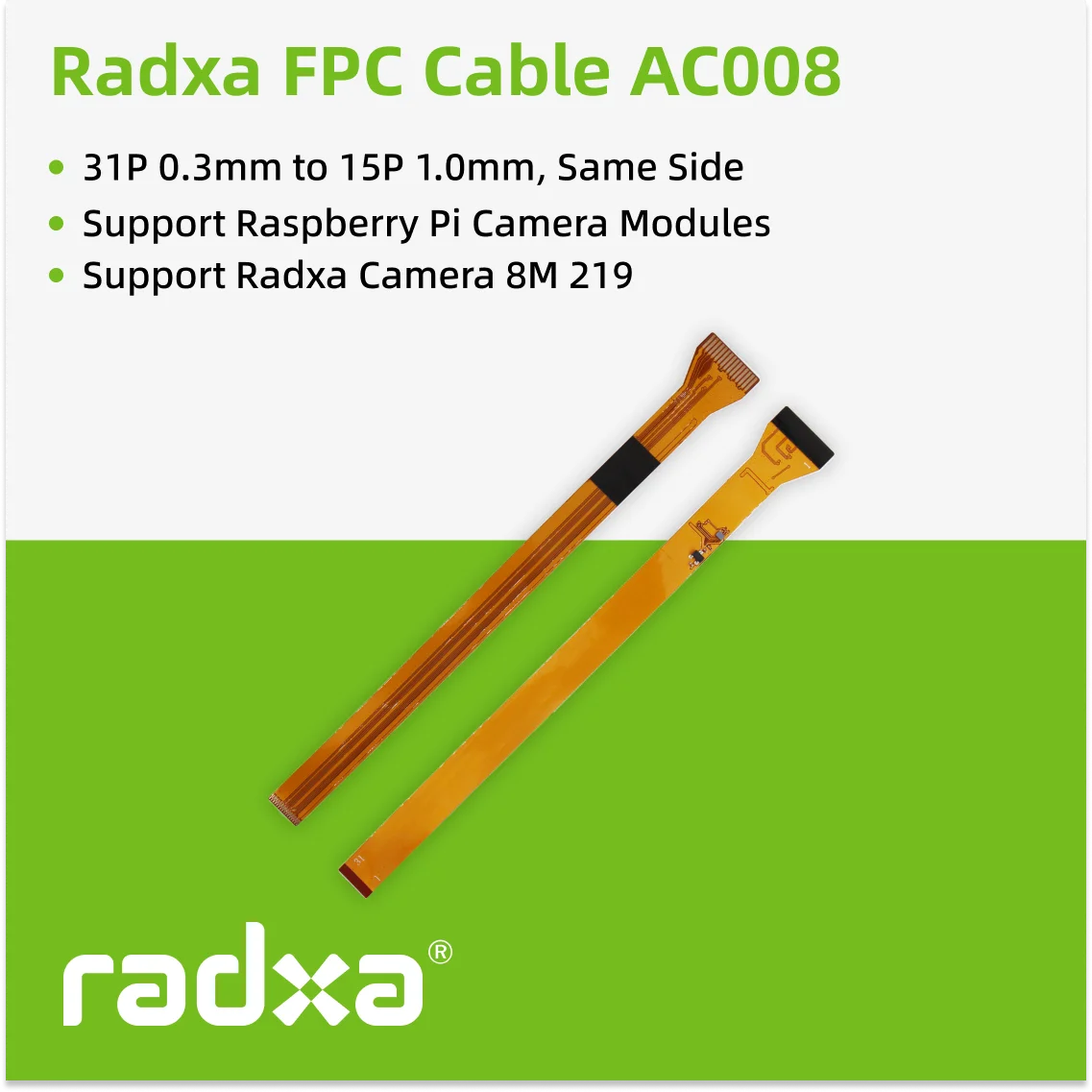 Radxa Camera FPC Cable for Camera 8M 219 Work with Radxa ROCK 5 Series and Raspberry Pi V2