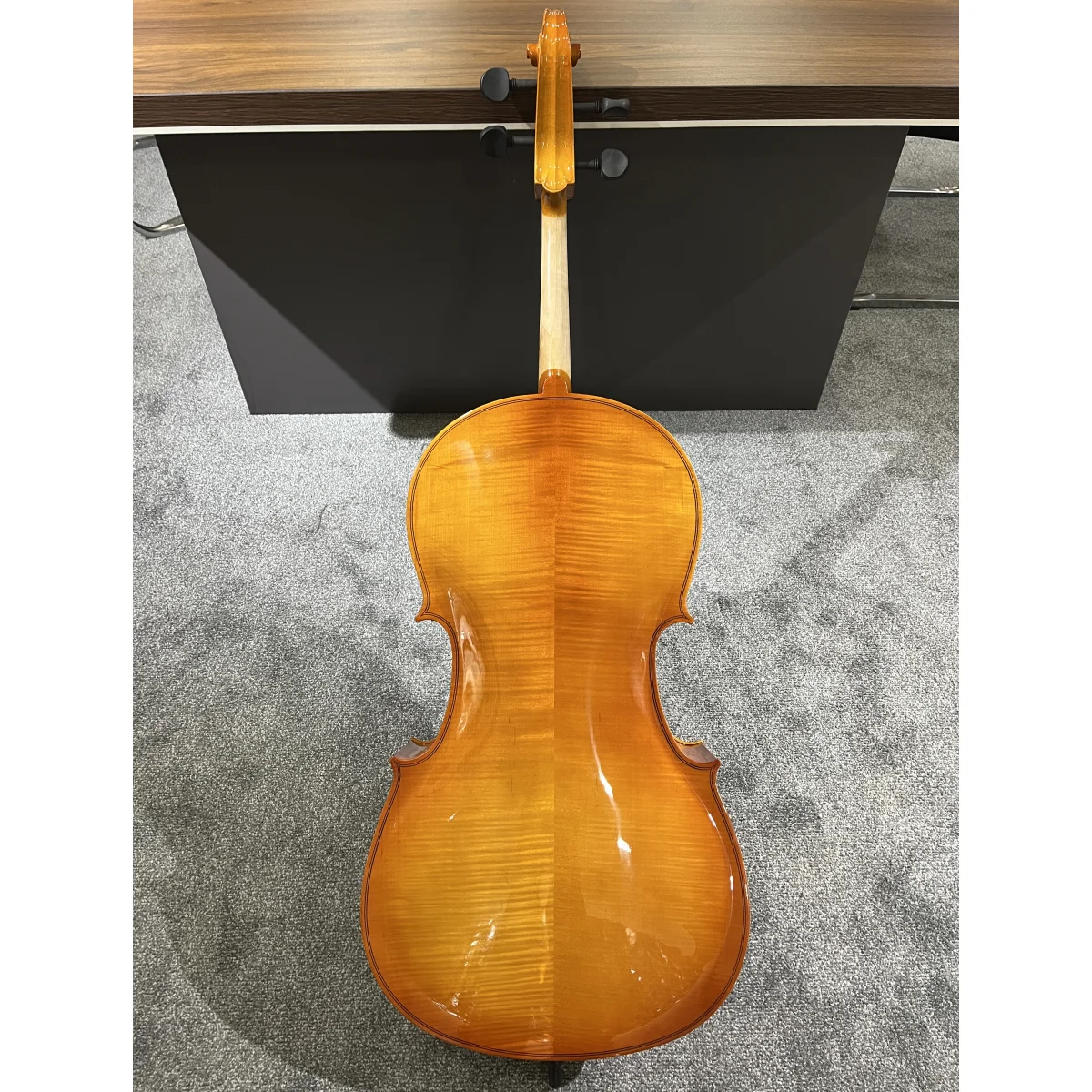 Musical Instruments 4/4-1/8 Glossy Basswood Pattern Cello Natural Tiger Pattern Veneer Maple Beginner Cello