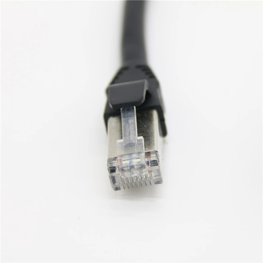 8-pinowy kabel RJ45 męski na żeński przedłużacz sieci Ethernet LAN śrubowe złącze do montażu panelowego 30/60/100CM przedłużacz Cat5E Cat6E