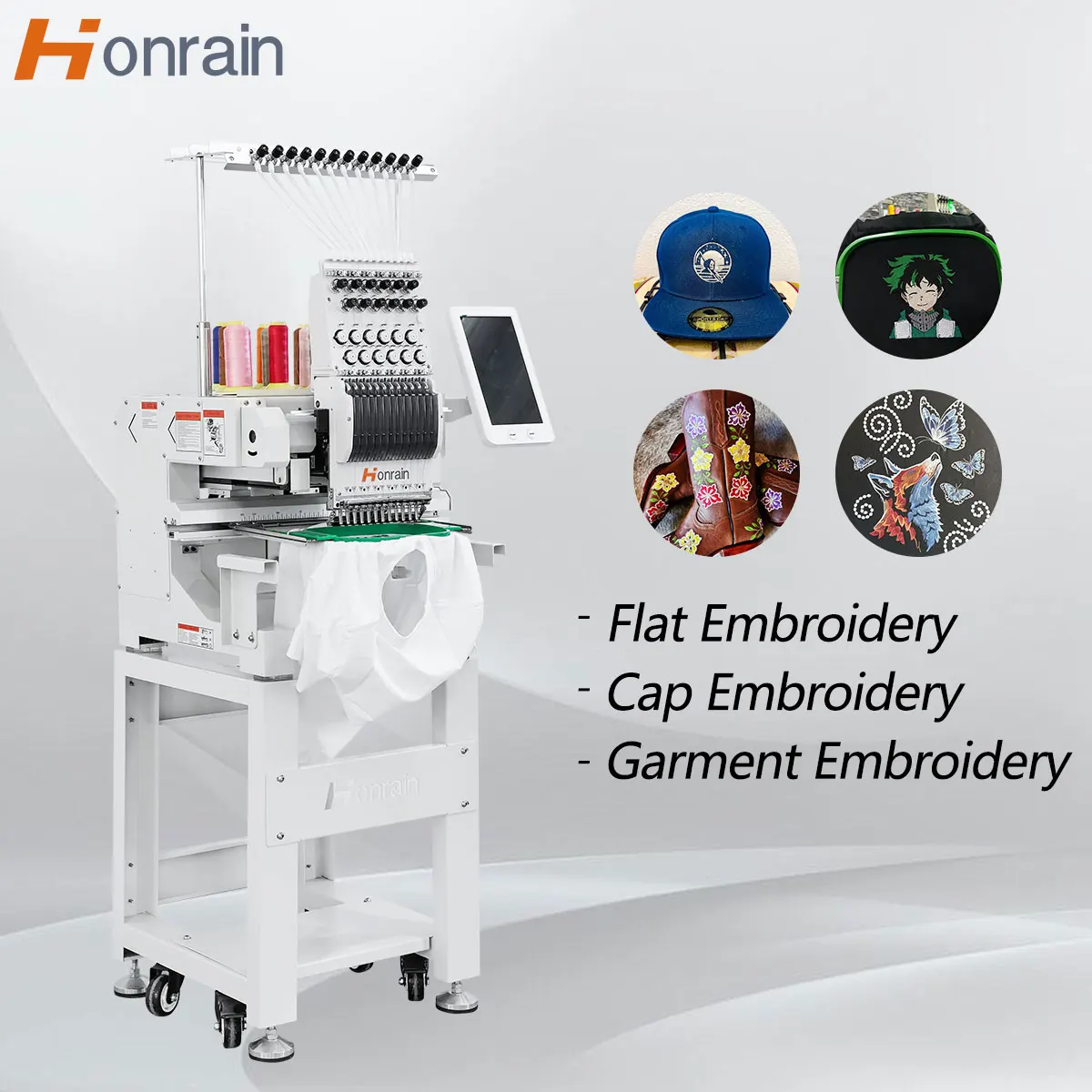 Factory Price Cap Embroidery Machine 1 Head Metal Body Long Life Service Computerized Automatic New Machine