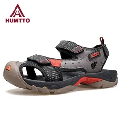 HUMTTO Summer Sandals for Men Breathable Hiking Shoes Outdoor Water Beach Sandals Mens Camping Fishing Climbing Aqua Shoes Man