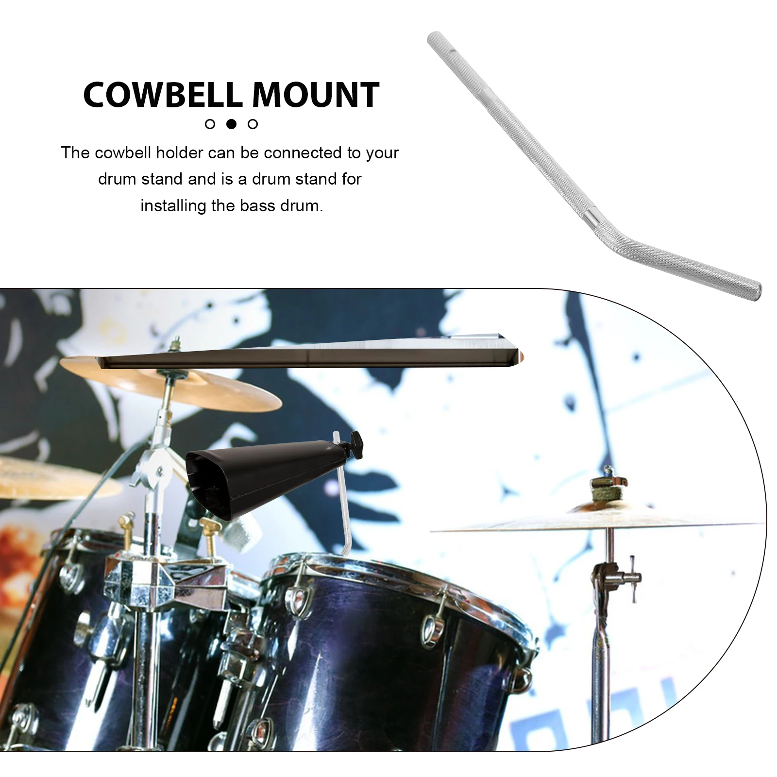 

Cowbell Stand Adjustable Metal Clip Holder for Drums Brackets Rod Fixed Mounting Accessories
