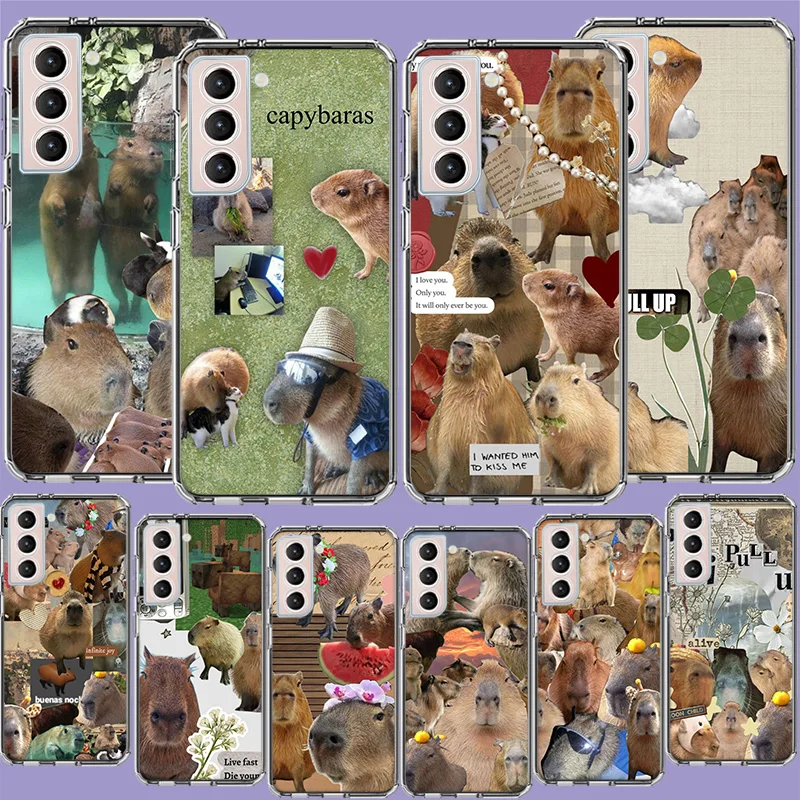 Funny Capybara Phone Case For Galaxy A14 A24 A34 A54 Samsung A02S A12 A22 A32 A42 A52 A72 A13 A33 A53 5G A03 A03S A23 A73 A20S C