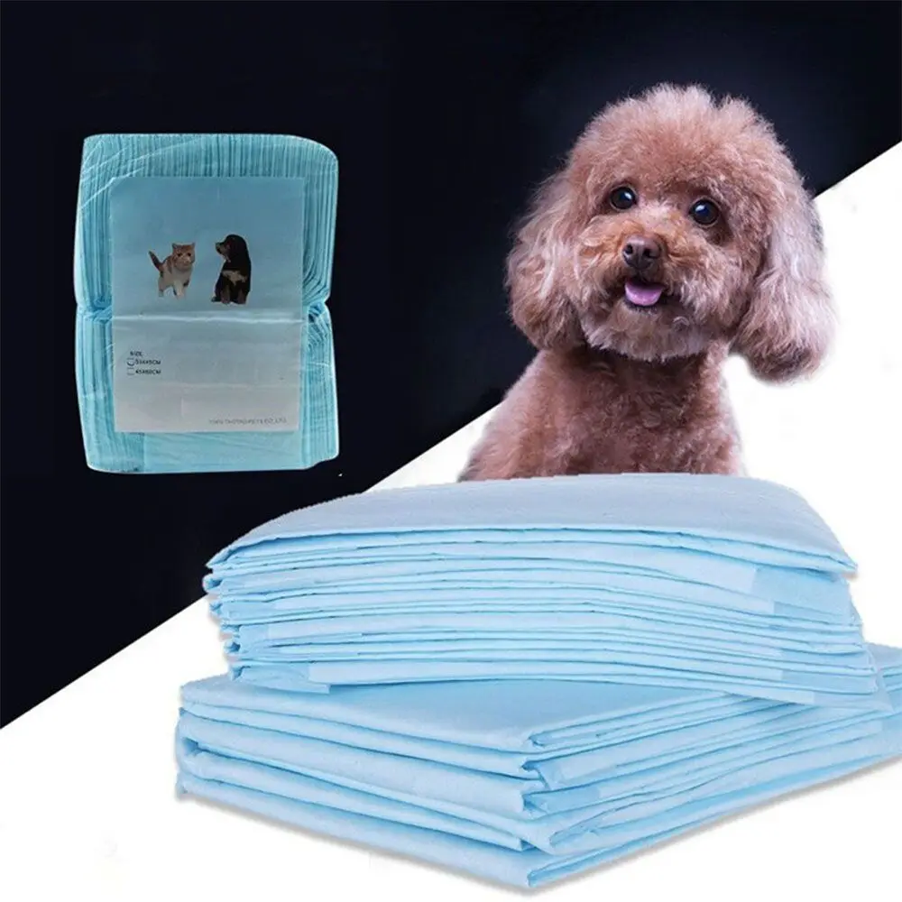 20 Pieces Small Pets Diapers Dog Puppy Pet Pad Pee Training Pads Thickening Toilet Pet Wet Mat Pet Supplies