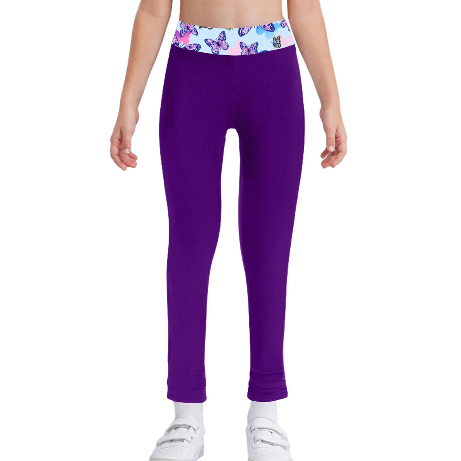 Pantaloni sportivi da yoga per bambini per ragazze Pantaloni ad asciugatura rapida Corsa Allenamento Attività all'aperto al coperto Costumi Leggings stampati