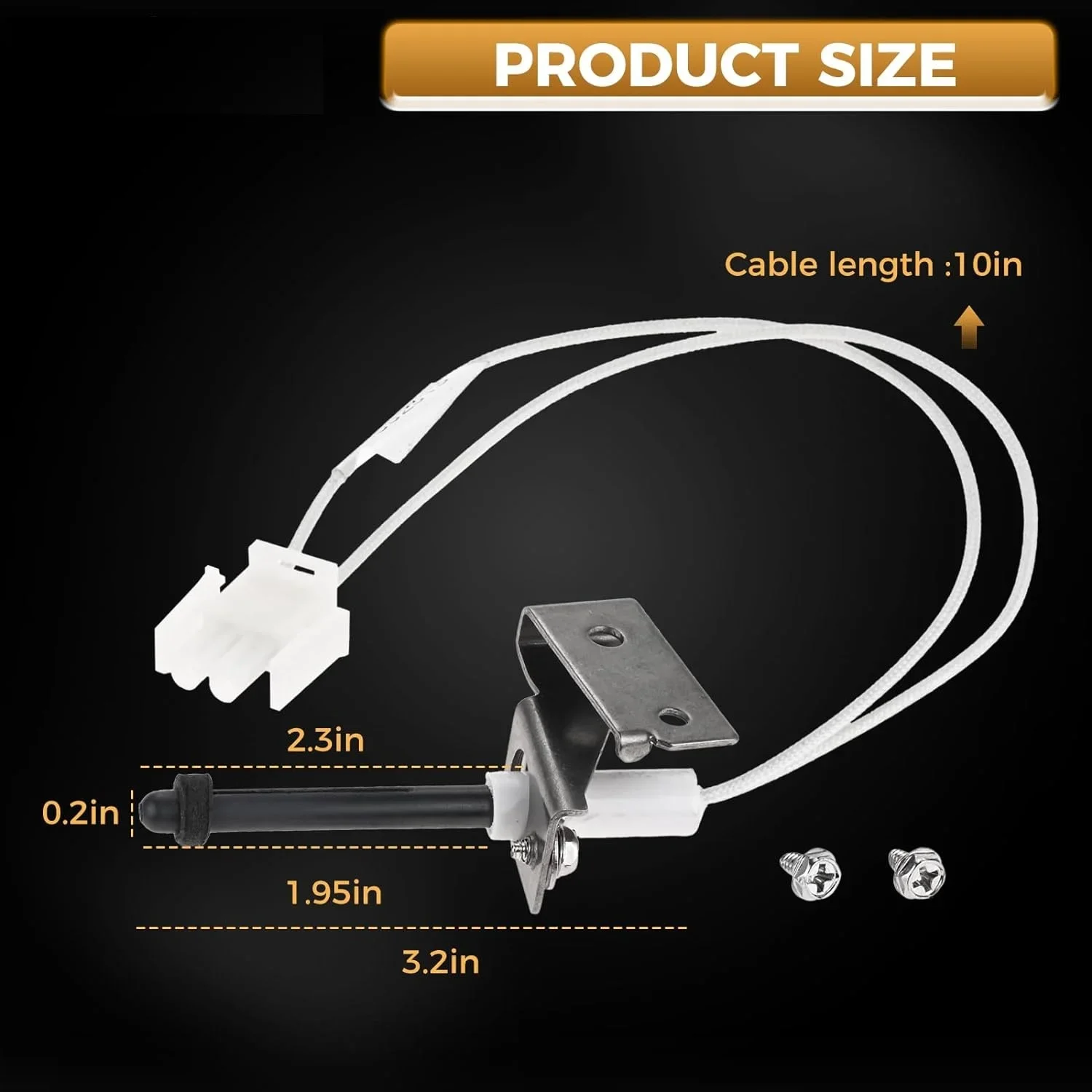 903110 903110A 115 Volt Hot Surface Ignitor Kit with Plug Fit for Nordyne Furnace Replace 632313 632313C FC047 M1MB056 M1MB070