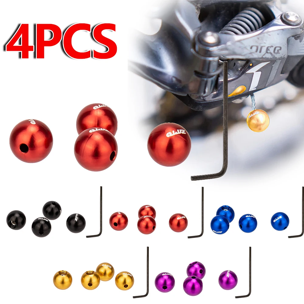 4pcs MTB Road Bike Inner Wire Ball End Caps Reusable Bicycle Colored Brake Inner Line Caps Ultra-Light for Mountain Road Bike