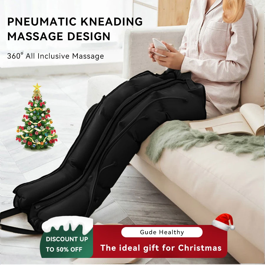 Leg air compression massager relaxes feet thighs knees reduce muscle fatigue swelling cramps A Christmas gift for the family