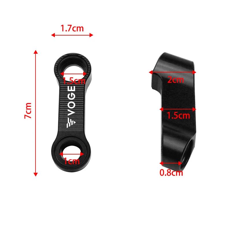 Fit Für VOGE 300AC 350AC 500AC 525R DS525X 2022 2023 2024 Rückspiegel Verlängern Motorrad CNC Spiegel Riser Verlängerung halterung