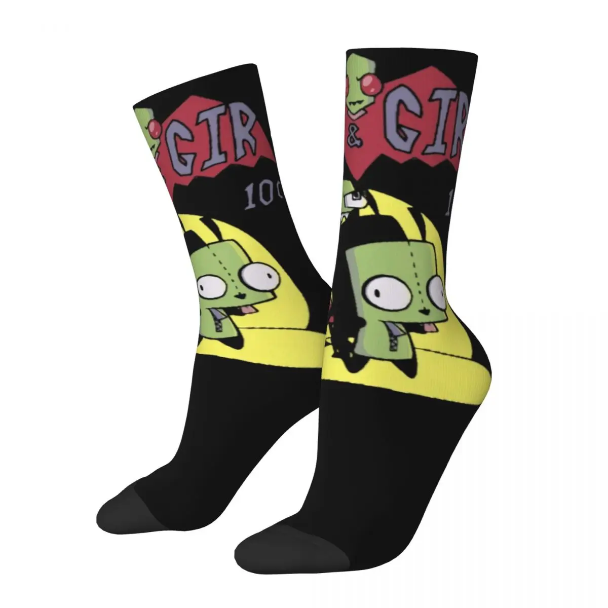 

Crazy Design Invader Zim And Gir Theme Basketball Socks Accessories All Season Kawaii Cute Warm Long Socks Breathable