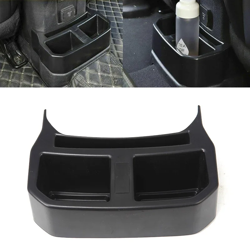 ABS Car Rear Seat Water Cup Holder Mount Storage Box Organizer for Jeep Wrangler JL Gladiator JT 2018-2023 Interior Accessories