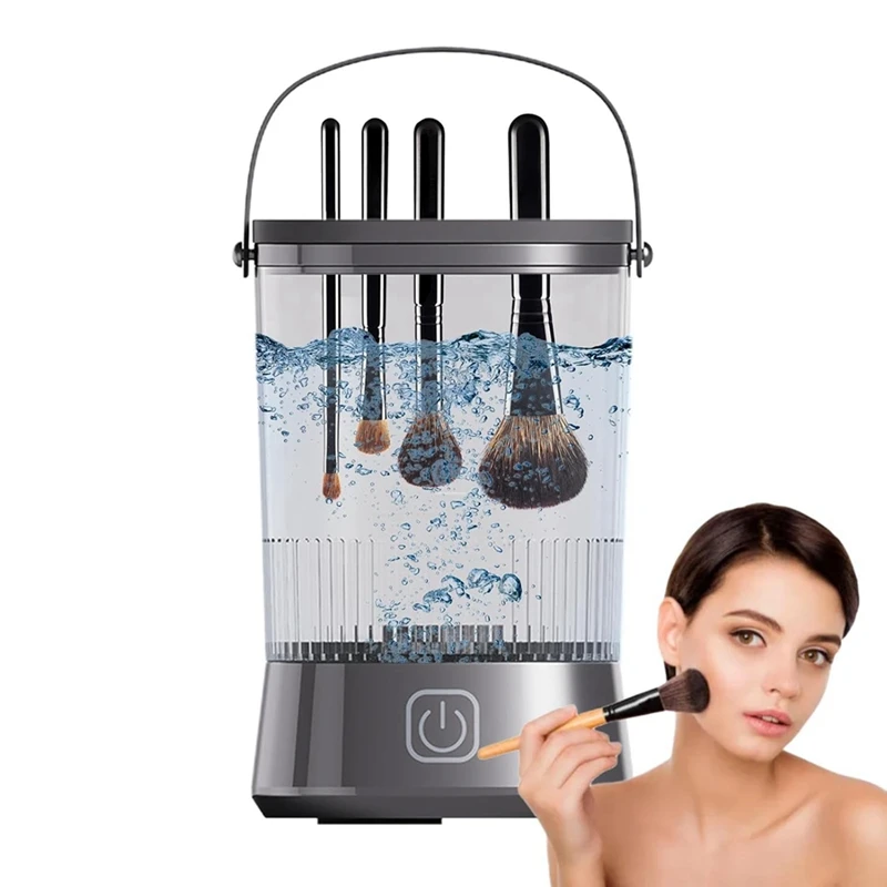 Upgraded Electric Makeup Brush Cleaner Beauty Tool Brush Washer Multi-Piece Makeup Brush Automatic Cleaner (Universal)