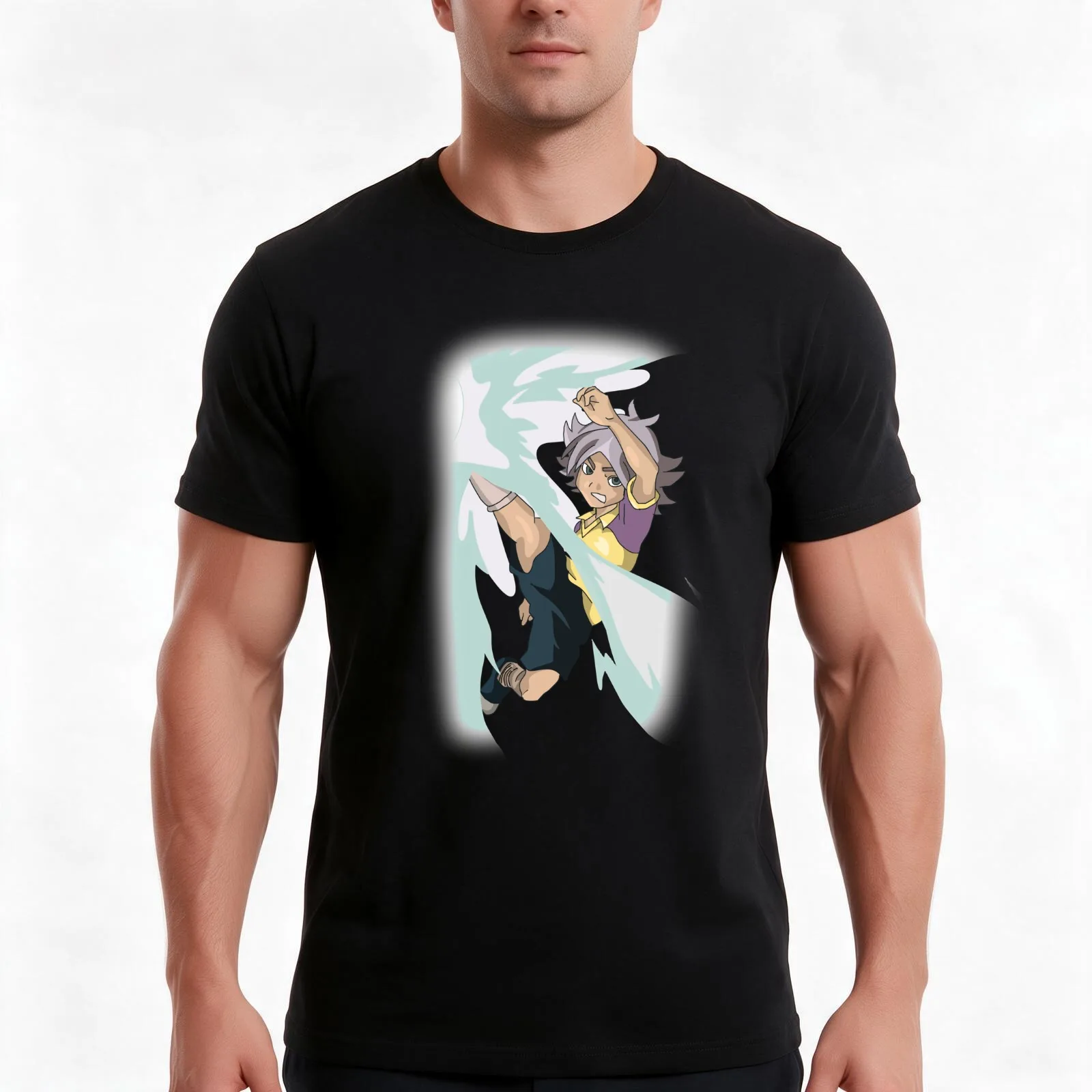 Shawn Frost [Inazuma Eleven] T-Shirt, Summer Casual Cotton Tee, Oversized Streetwear Tops, Vintage Graphic Print, 100% Cotton