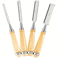 4 Pcs Wood Carving Chisels Set Professional for Woodworking with Ergonomic Wood Carving Tools DIY Auxiliary Tools Woodworking