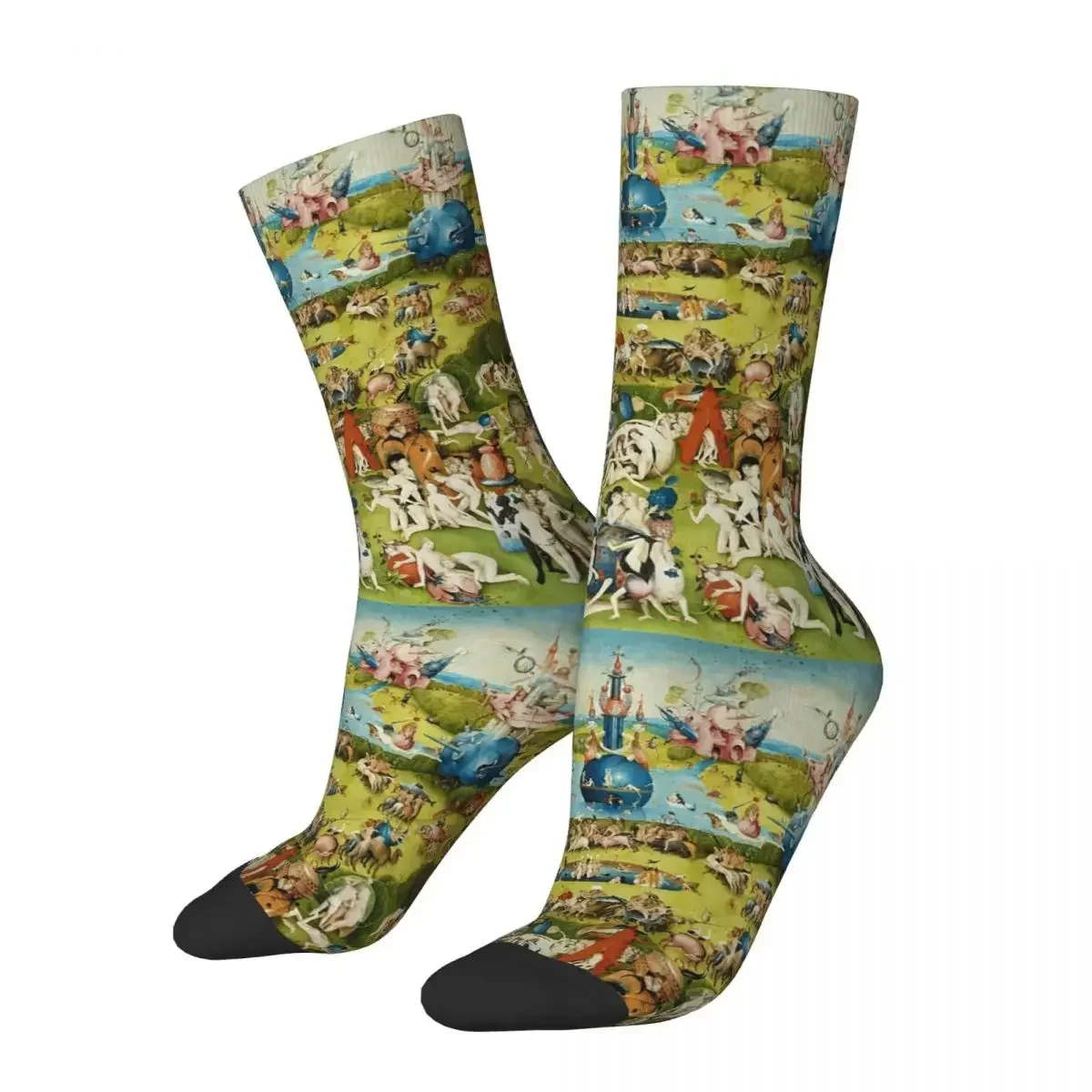 Hieronymus Bosch - Garden Of Earthly Delights Poster Socks Harajuku Sweat Absorbing Stockings All Season Long Socks Accessories