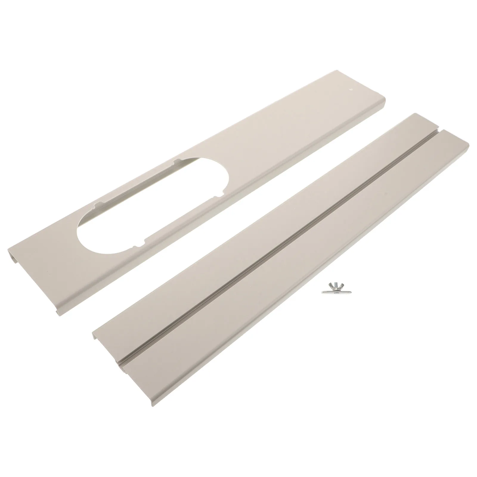2Pcs Portable Ac Window Seal Kit 55Cm Adjustable Sliding Window Seal Plates Double Sealed for Air Conditioner Vent