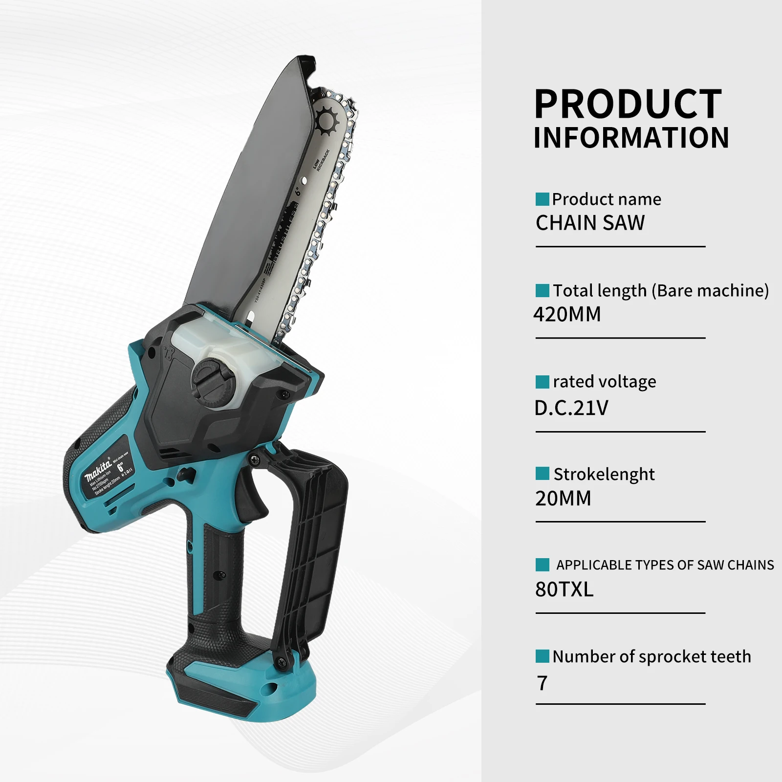 Makita UC286 Intelligent Oiling 6 Inch Chainsaw Continuous Lubrication Reduce Wear Extend Tool Overall Service Life tools